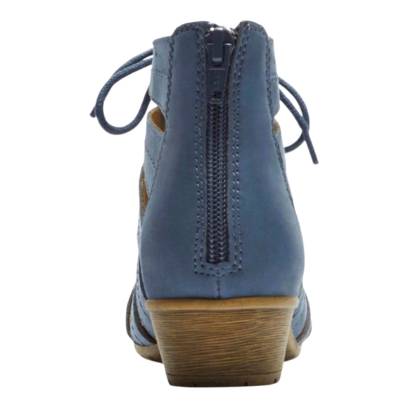 ROCKPORT New Gabby Blue Nubuck Color Gladiator Leather Tie ,Zip SANDALS SIZE 9.5 - Picture 7 of 14